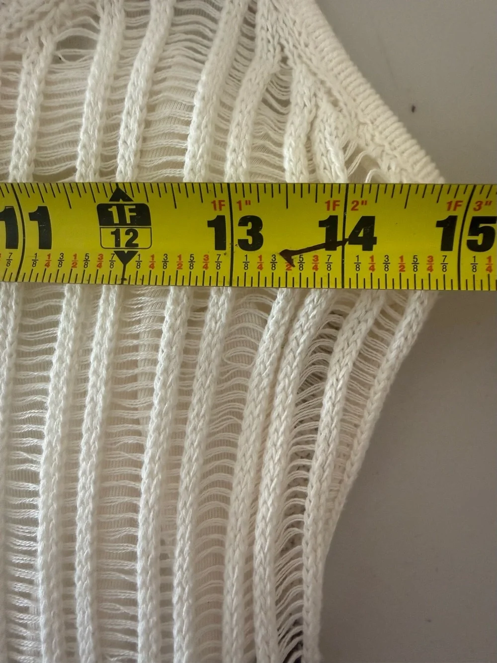 Abercrombie & Fitch Crochet Knit Stripe Midi Maxi Dress Ivory Brown Medium